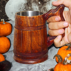 Rustic Wood and Steel Mugs