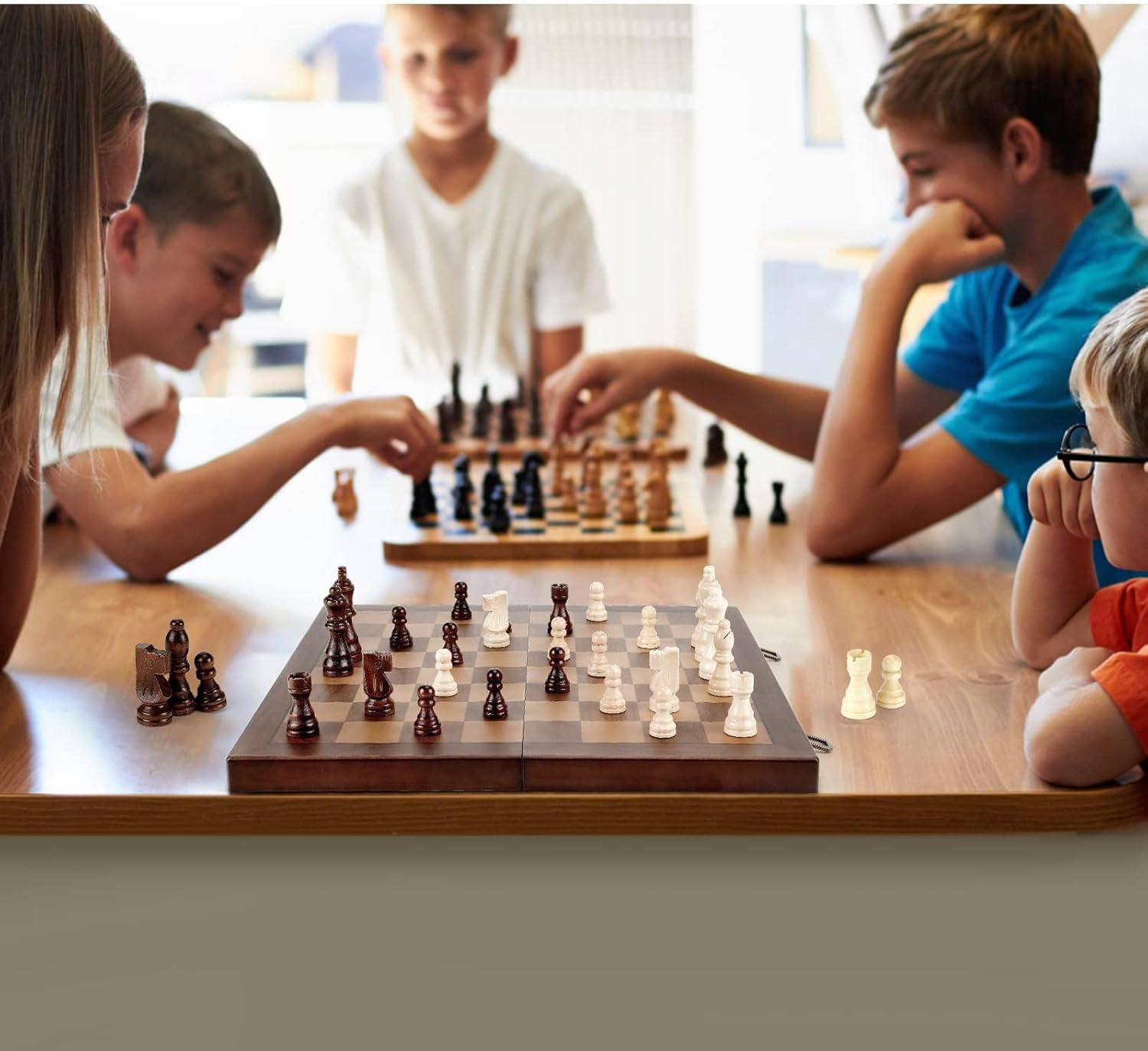 Wooden chess board